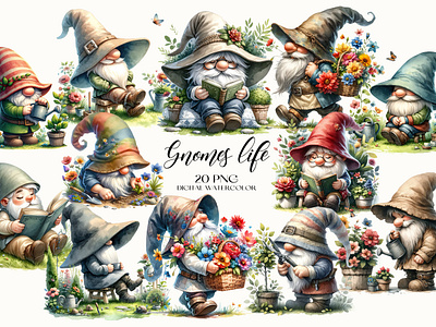 Garden Gnome Clipart 3d animation branding graphic design logo motion graphics ui