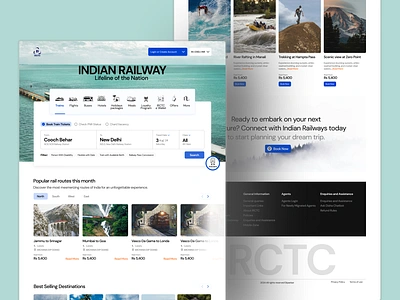 IRCTC Landing Page booking booking landing page branding design graphic design landing page typography ui ui design ui ux ux