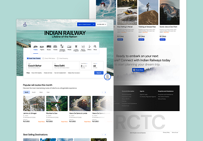 IRCTC Landing Page booking booking landing page branding design graphic design landing page typography ui ui design ui ux ux