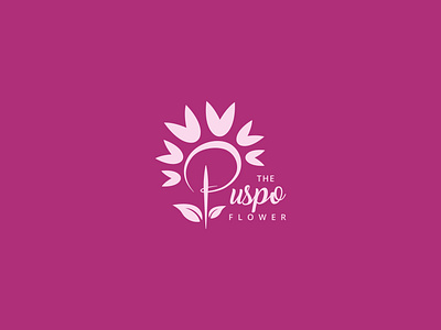 Puspo The Flower: Floral Industry Logo Design elegant design