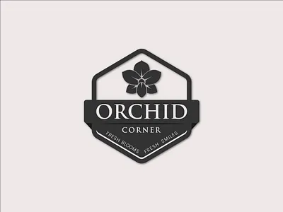 Orchid Corner: Floral Industry Logo Design elegant design