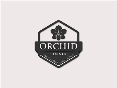 Orchid Corner: Floral Industry Logo Design elegant design