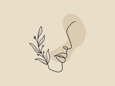 Line Art Logo 3d animation beauty logo branding fem logo girl logo graphic design leaf logo line art girl logo line art logo line logo logo logo design logo designer logo expert motion graphics ui vector woman logo