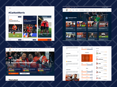 Luton Town Web Creative football luton town ui ux web web design