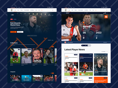 Luton Town Web Creative efl football luton town soccer ui ux web