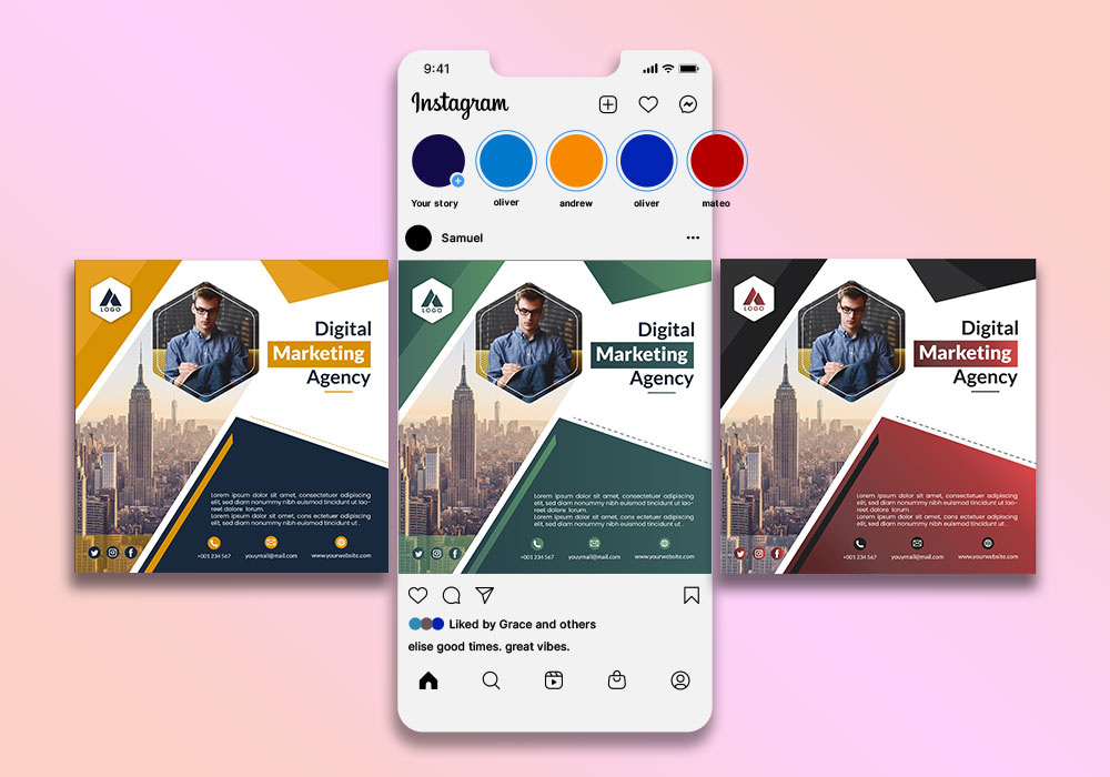 Social Media Post Design branding business flyer design design flyer design flyers graphic design illustration post design print design social media post design square flyer design
