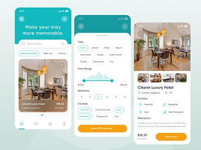 Hotel Booking Mobile App apartment booking design dribbble hotel mobile app place real estate ui uiux user experience user interface ux