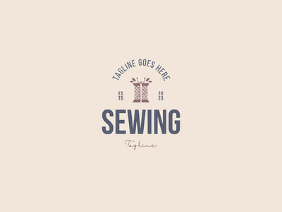 Sewing Logo alguille branddesign brandidentity branding branding concept clothing cursor fashion hand logo logo design logodesign needle pin sewing thread yarn