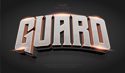 Text Effect Guard 3d branding esport guard logo lux text effect