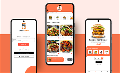 Food Ordering App Ui Design app ui app ui design food and drink food app food app ui food ordering app graphic design ui ui design ui ux