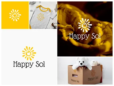 Happy Sol Baby Brand Logo Design adobeillustrator babybrand branding brandlogo creativelogo graphic design happysol logo logodesign