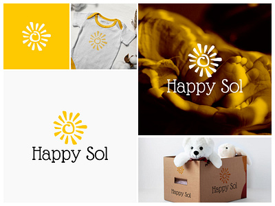 Happy Sol Baby Brand Logo Design adobeillustrator babybrand branding brandlogo creativelogo graphic design happysol logo logodesign