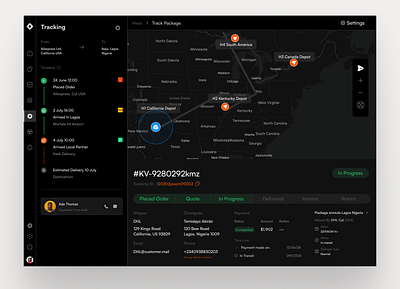 Package Tracking UI Design (Logistics) app design design logistic app logistic dashboard logistic website logistics nice designs ui ui desgn uiux design