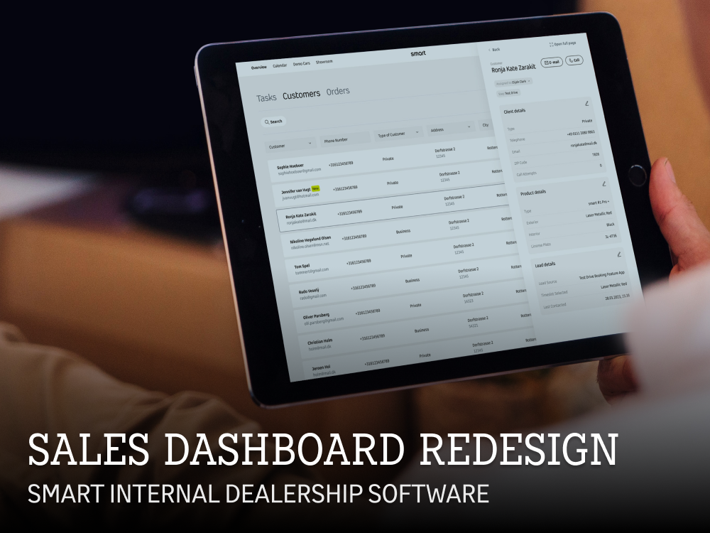 Example of Car Dealership Sales Software Redesign