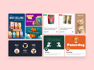 Pet Shop Branding UI Design Kit animal business design kit e commerce figma landing page online pet store online store pet care pet food pet product pet shop design pet store ui uiux design web design website design