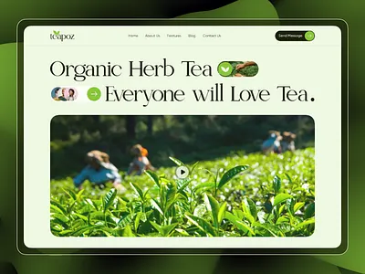 Teapoz - Organic from the start agency landing page app design graphic design landing page landing page design organization page ui uiux user experience user experience design user interface user interface design ux web design web landing page design web page design webpage design