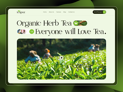 Teapoz - Organic from the start agency landing page app design graphic design landing page landing page design organization page ui uiux user experience user experience design user interface user interface design ux web design web landing page design web page design webpage design