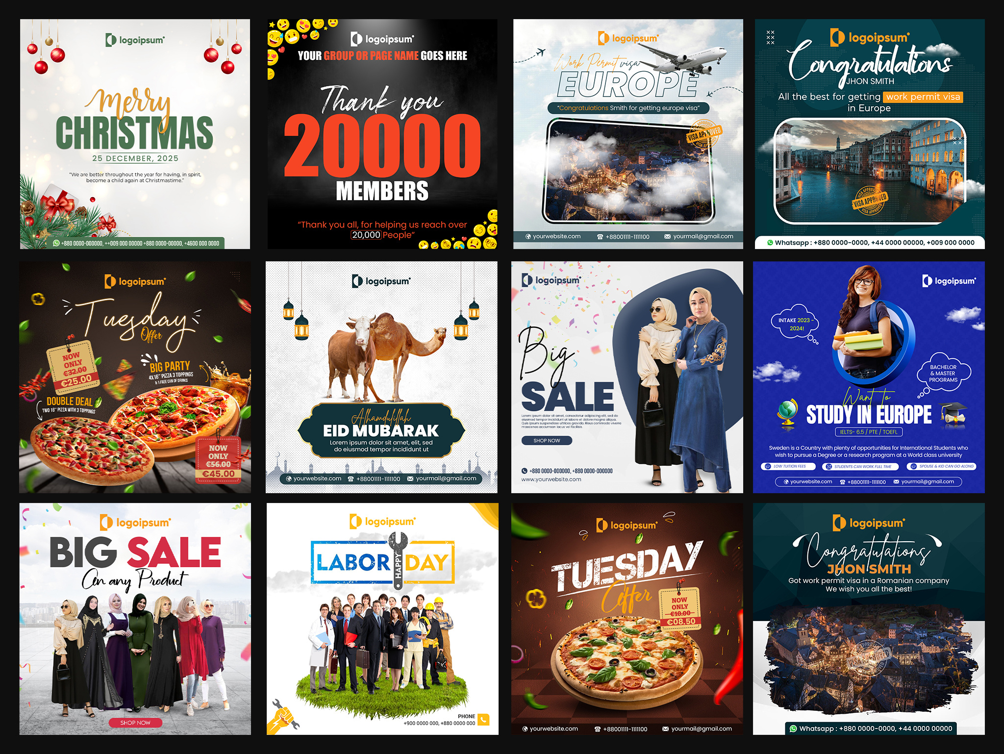 Example of High Impact Social Media Designs