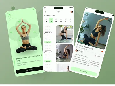 Yoga - tonic for inner self app app desing app screen design app screens design mobile app mobile app design mobile interface design mobile screen design mobile screens design ui uiux user experience user interface user interface design ux