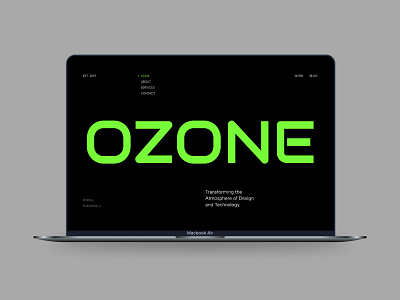 Ozone Agency Landing page Design animation branding prototyping ui ui design ux web design website