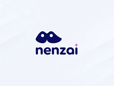 Nenzai - Ninja Logo ai bot brand identity conceptual logo game logo gaming gamming logo logo logo design logo inspiration nenzai ninja ninja logo robot wordmark