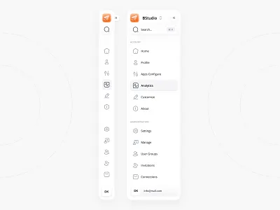Sidebar bar dashboard menu nav navigation product design ui ux web