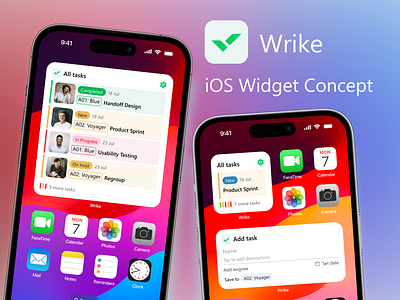 Wrike | iOS Widget Concept ios ios design manage project task ui widget