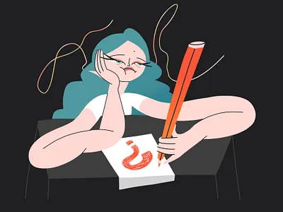 art can heal your trauma art character character design depression emotion girl illustration tired woman