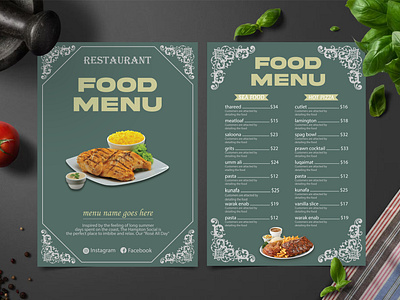 Restaurant menu design branding foodlist graphic design menu menucard menudesign restaurant restaurantmenu restaurantmenudesign restaurantpricelist