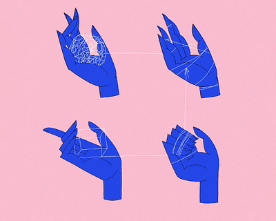 process of creation hand hands illustration pink