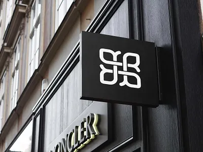 Logo signage branding dark logo darkmode logo mockup logo sign minimal logo monochrome sign signage