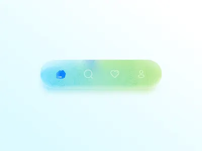 Popsicle Navbar design frost ui frozen navbar glassmorphism navbar product design ui uiux ux visual design