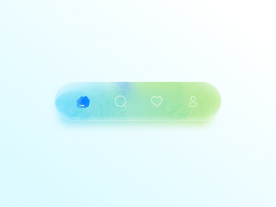 Popsicle Navbar design frost ui frozen navbar glassmorphism navbar product design ui uiux ux visual design