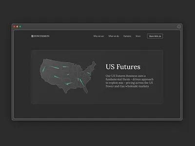 Website design for Roscommon black brand branding dark brand dark web design dark website darkmode web design website design