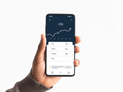 Health app design app app design blue app hand holding phone health app health tracking mobile app mobile design