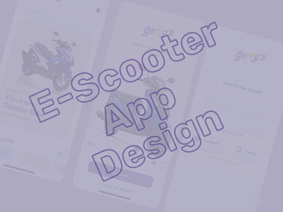 E-Scooters App Concept animation bike clean company e scooter easy bike electronic ios map minimal mobile app motorcycle product design ride rider scooter super charger uber uiux vehicle