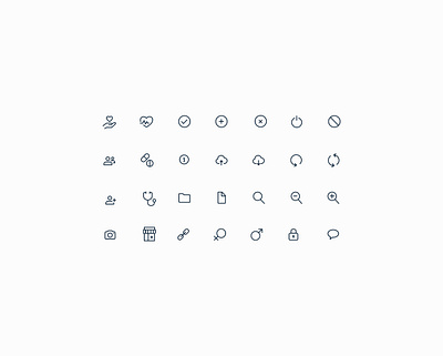 Icon design for health tech brand. clean icon health tech health tech icons icon design icons minimal icons modern icons