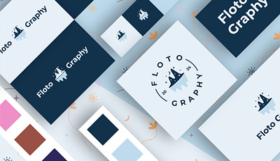 Floto Graphy - photo editing app logo 2024 app icon best branding design dribbble floating graphic design image logo minimal modern mountain night photo editing pictorial picture trending vintage