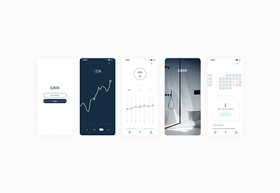 App design for Çava Health app design bathroom clean app design health app health brand health score health score app health tech health tracking minimal app design tracking app