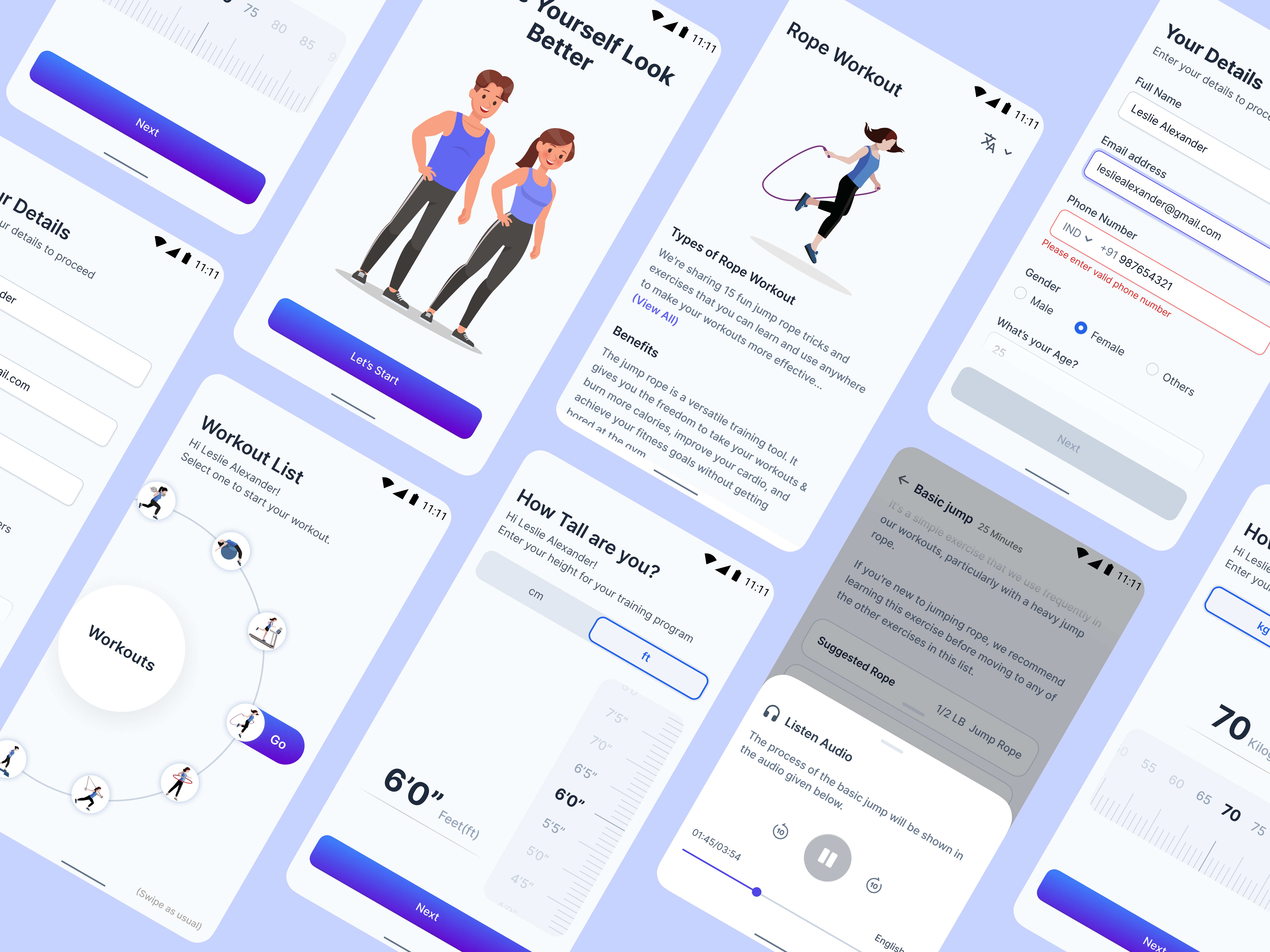 Workout App uiux workout app