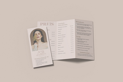 Aesthetic Trifold Spa Brochure beauty brochure graphic design spa brochure trifold brochure trifold spa brochure