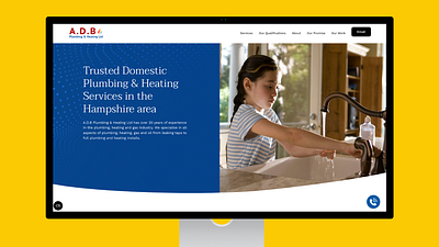 ADB Plumbing & Heating digital branding ui design web design