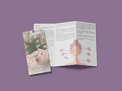 Gua Sha Trifold Brochure beauty trifold brochure branding graphic design gua sha trifold brochure salon brochure spa trifold brochure trifold brochure