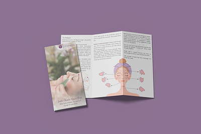 Gua Sha Trifold Brochure beauty trifold brochure branding graphic design gua sha trifold brochure salon brochure spa trifold brochure trifold brochure