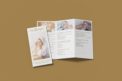 Modern Trifold Spa Brochure beauty trifold brochure graphic design modern spa brochure modern trifold brochure spa trifold brochure