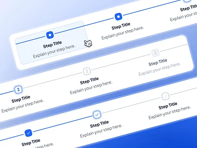 asklepios v2: AI Healthcare App | Step Progress Indicator UI ai health companion blue clean design system gradient healthcare indicator ui minimal modern progress indicator progress indicator ui progress interface progress step progress ui soft step ui stepper ui ui ui kit virtual care