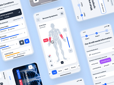 asklepios: AI Healthcare & Wellness App | Symptom Checker UIUX ai health chatbot ai healthcare app ai healthcare companion clean disease app figma ui kit fitness app healthcare healthcare app medical app minimal modern soft symptom app symptom checker symptom checker app symptom checker ui ui kit virtual care wellness app