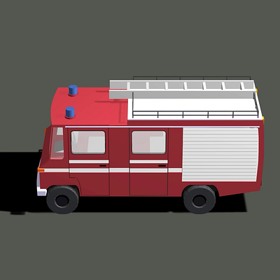3d Animation of Fire truck 3d animation motion graphics