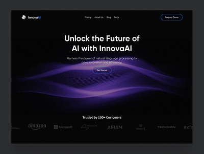 InnovaAI - Landing Page design figma freelance illustration landing page ui uidesign ux webdesign