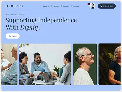 UI Home Monarca home landing ui ux